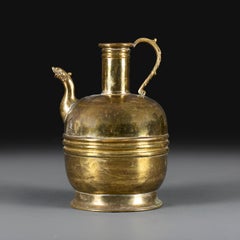 A Large 19th Century Brass Vessel with Zoomorphic Spout