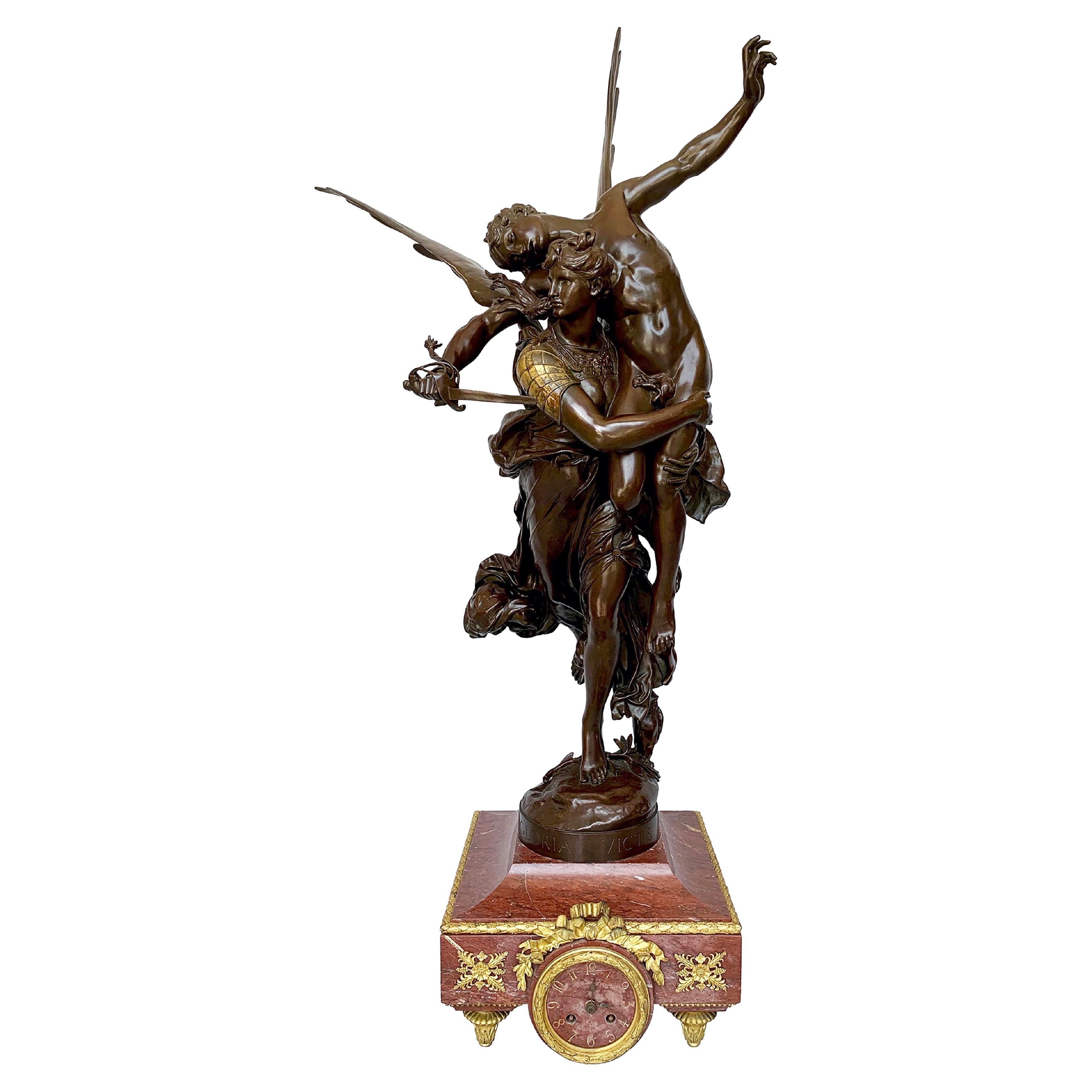 Un gran grupo de bronce del siglo XIX "Gloria Victis" de Mercie