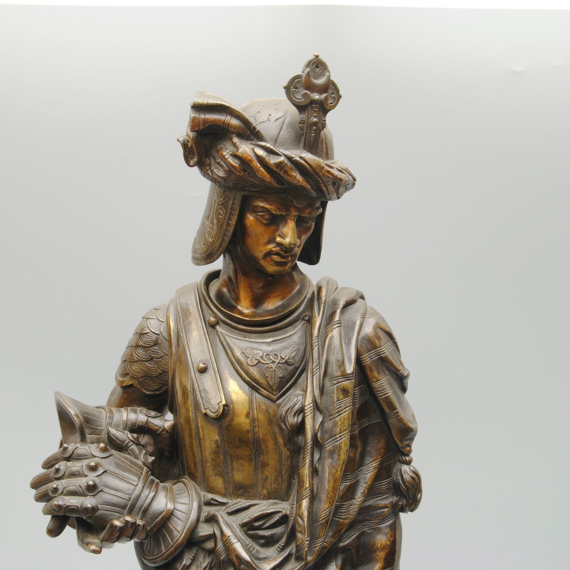 Francese Grande bronzo del XIX secolo raffigurante il Saladino in vendita