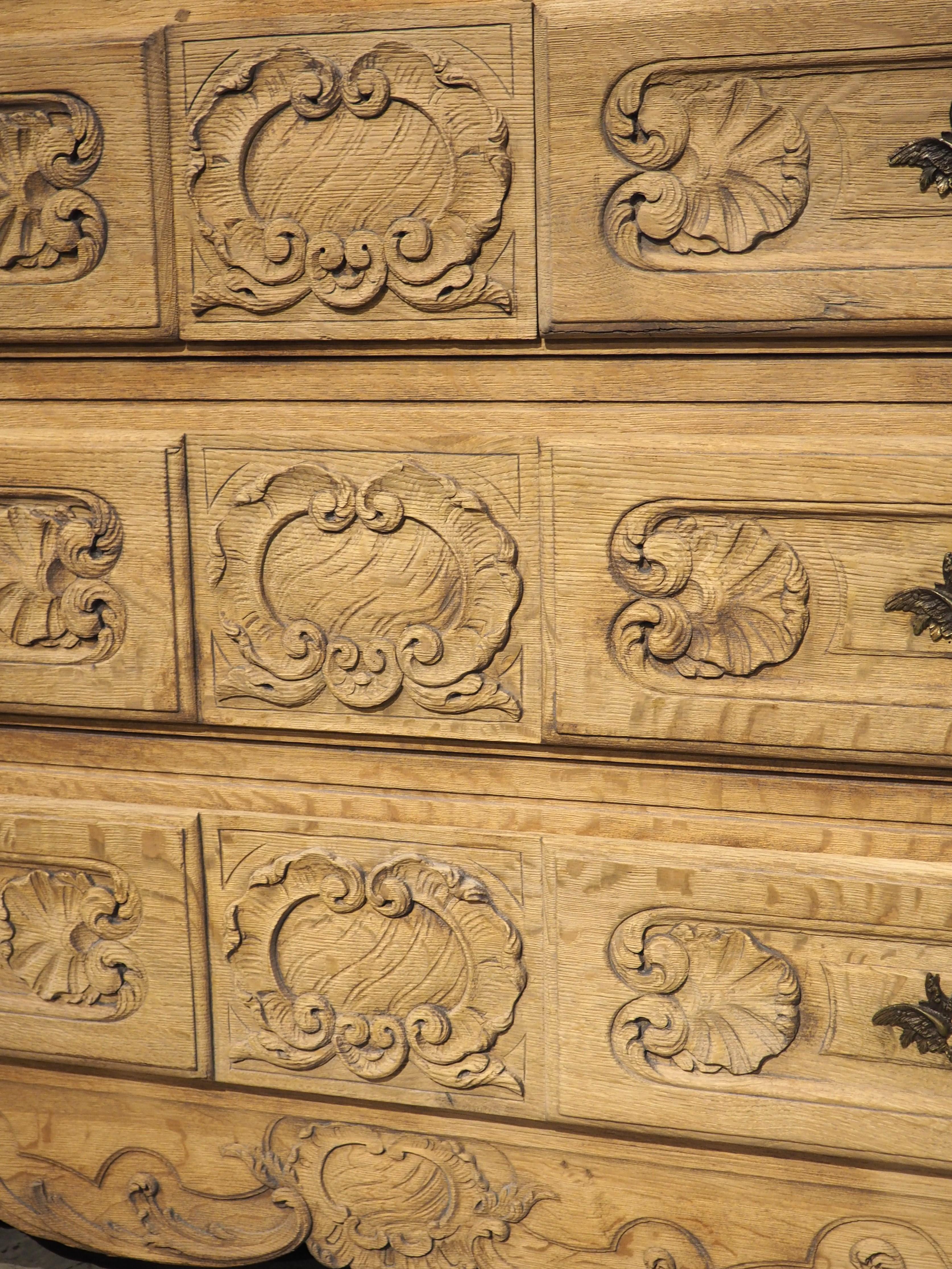 A Large 19th Century Carved Oak Commode from France For Sale 6