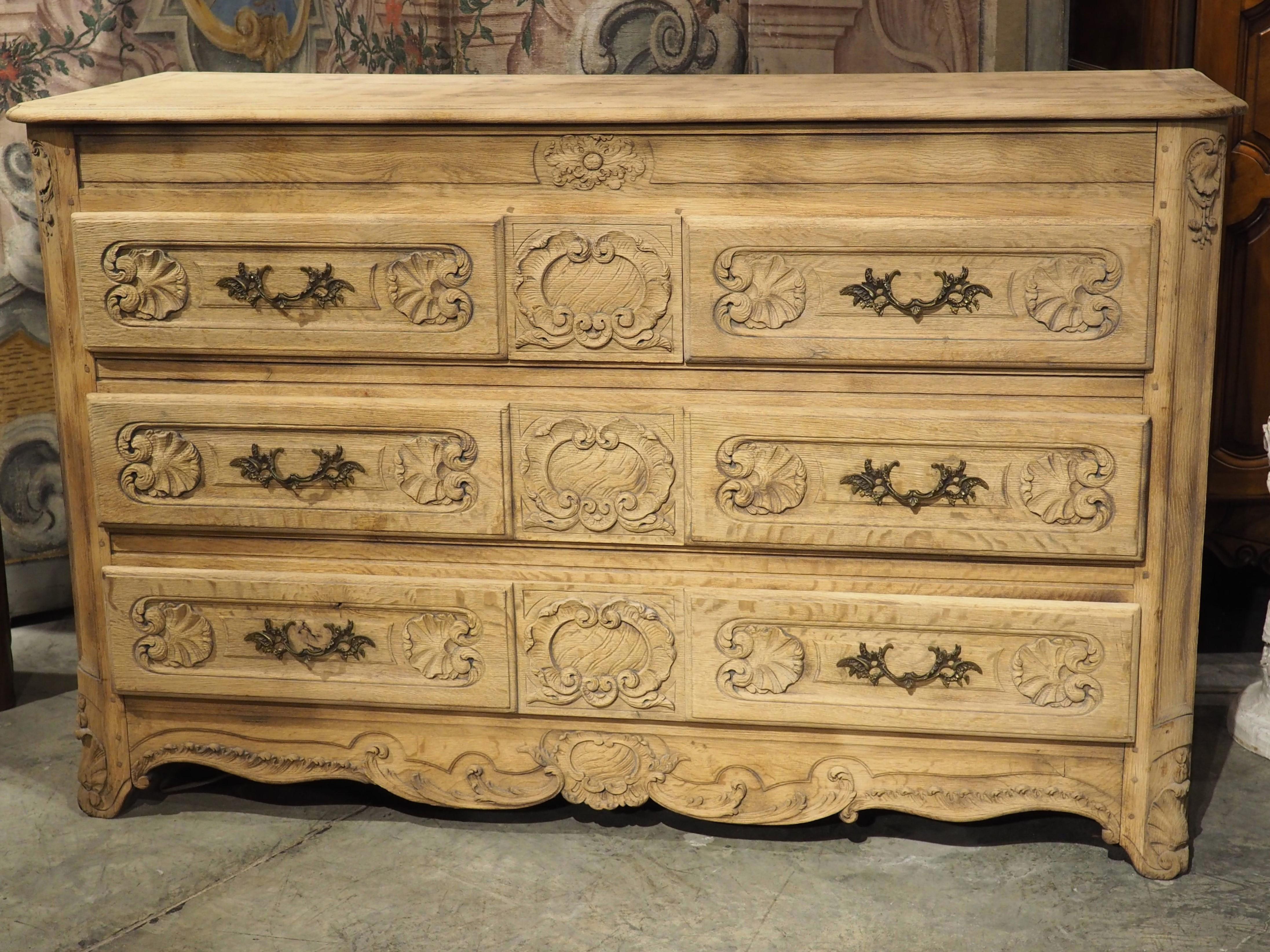 A Large 19th Century Carved Oak Commode from France For Sale 14