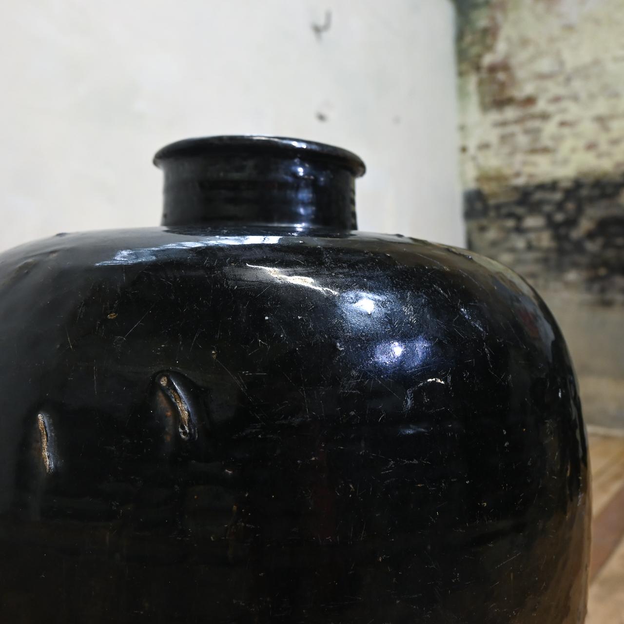 A Large 19th Century Chinese Ceramic Rice Wine Jar - Shanxi For Sale 7