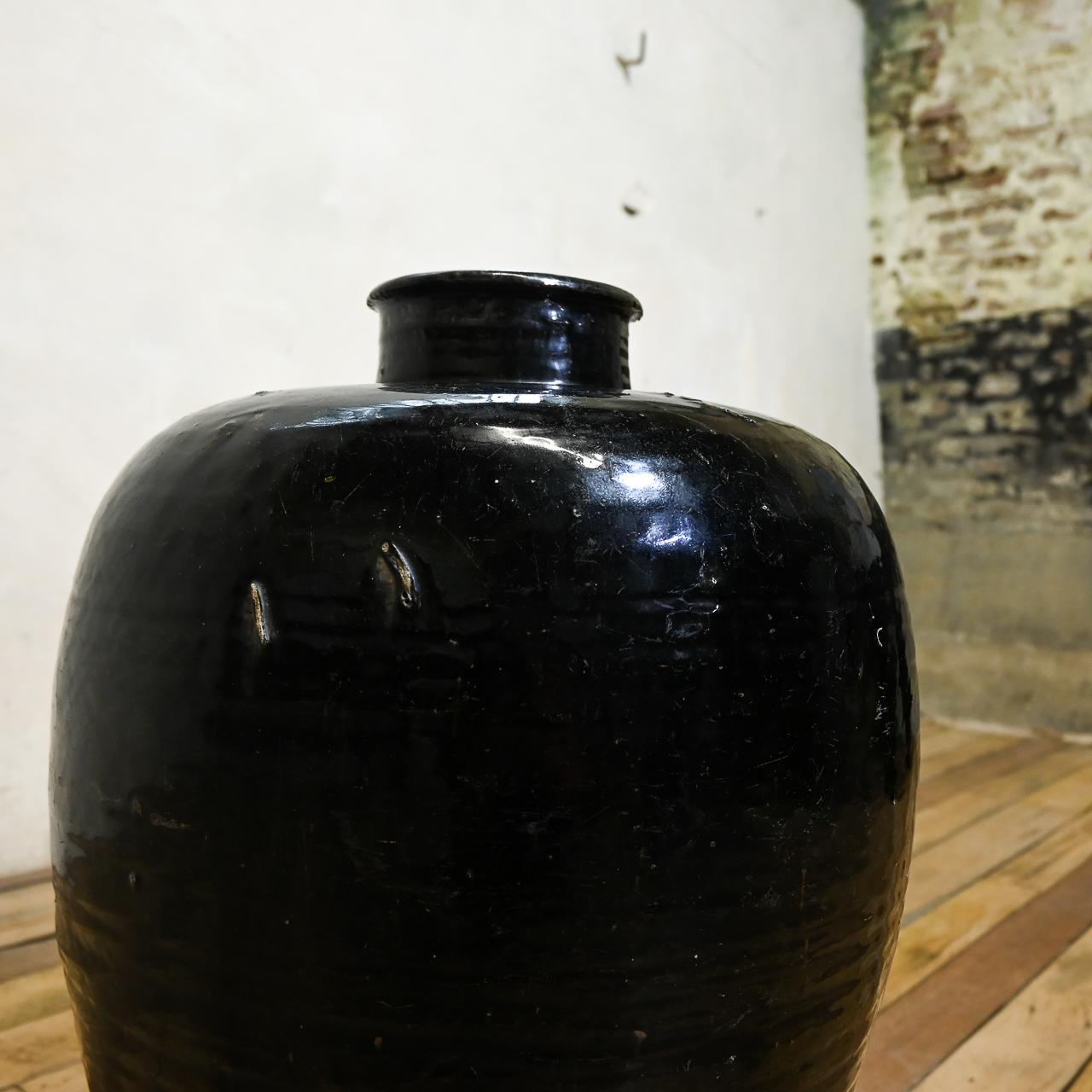 Grande vaso per vino di riso in ceramica cinese del XIX secolo - Shanxi in vendita 8