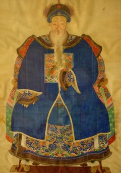 Large 19th Century Chinese Framed Ancestor Portrait, #Ric.P2