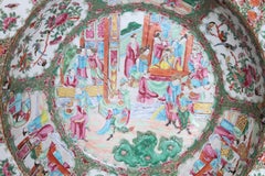 Large 19th Century Chinese Porcelain Rose Medallion Bowl