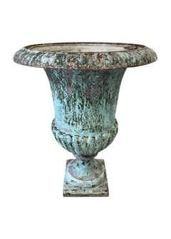 Large 19th Century French Cast Iron Urn