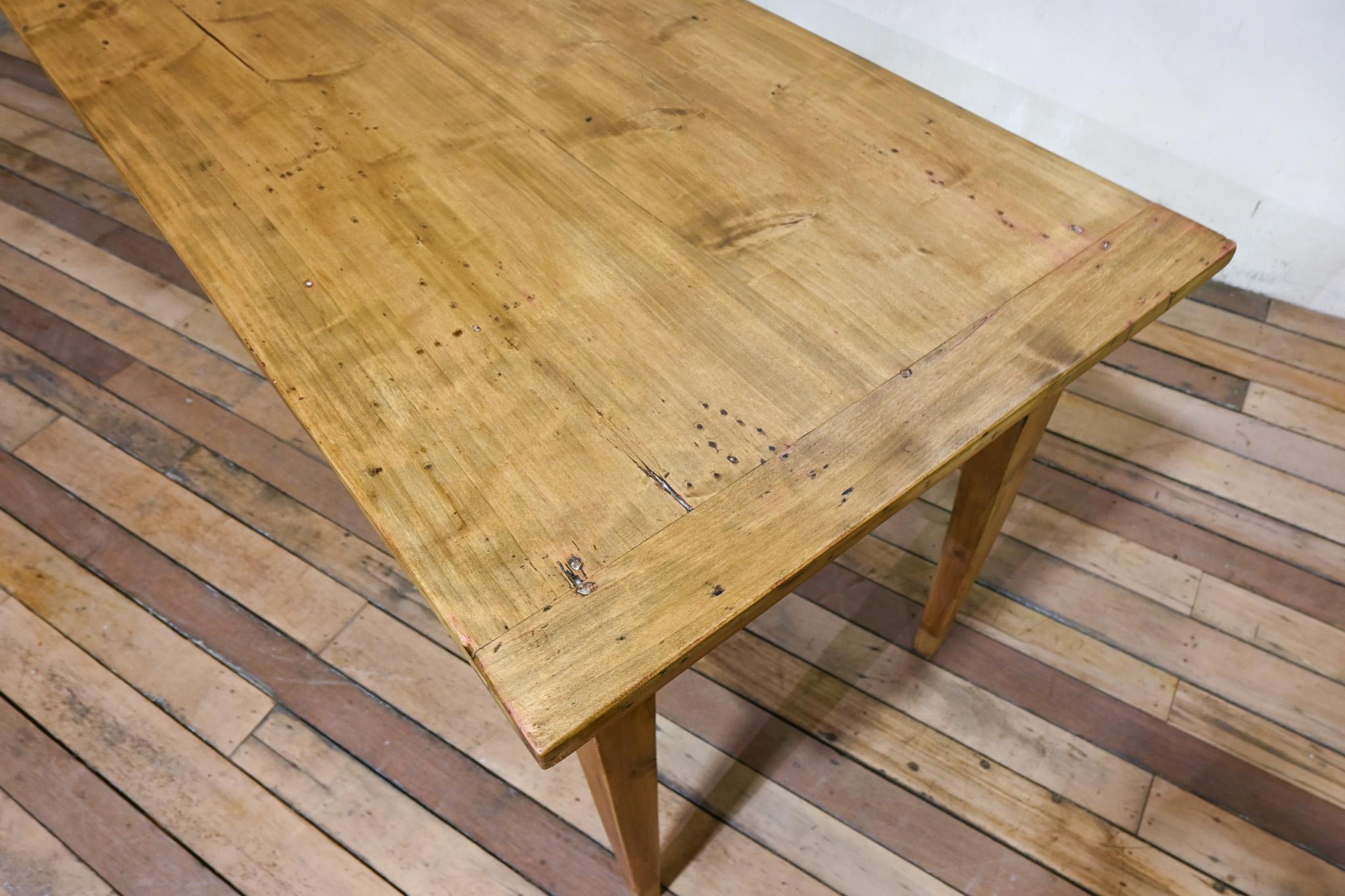 A Large 19th Century French Fruitwood Farmhouse Table For Sale 9