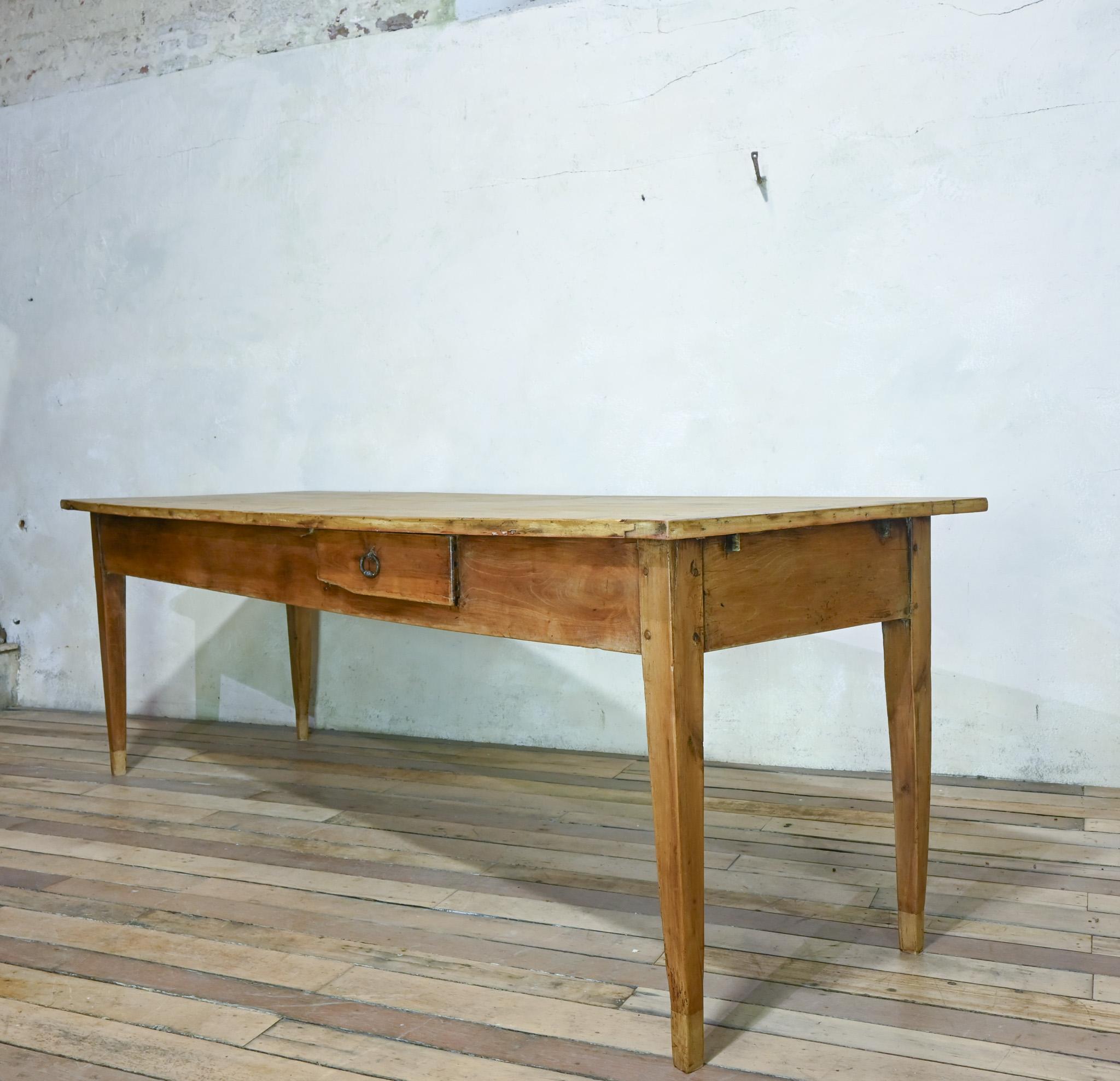 A Large 19th Century French Fruitwood Farmhouse Table For Sale 10