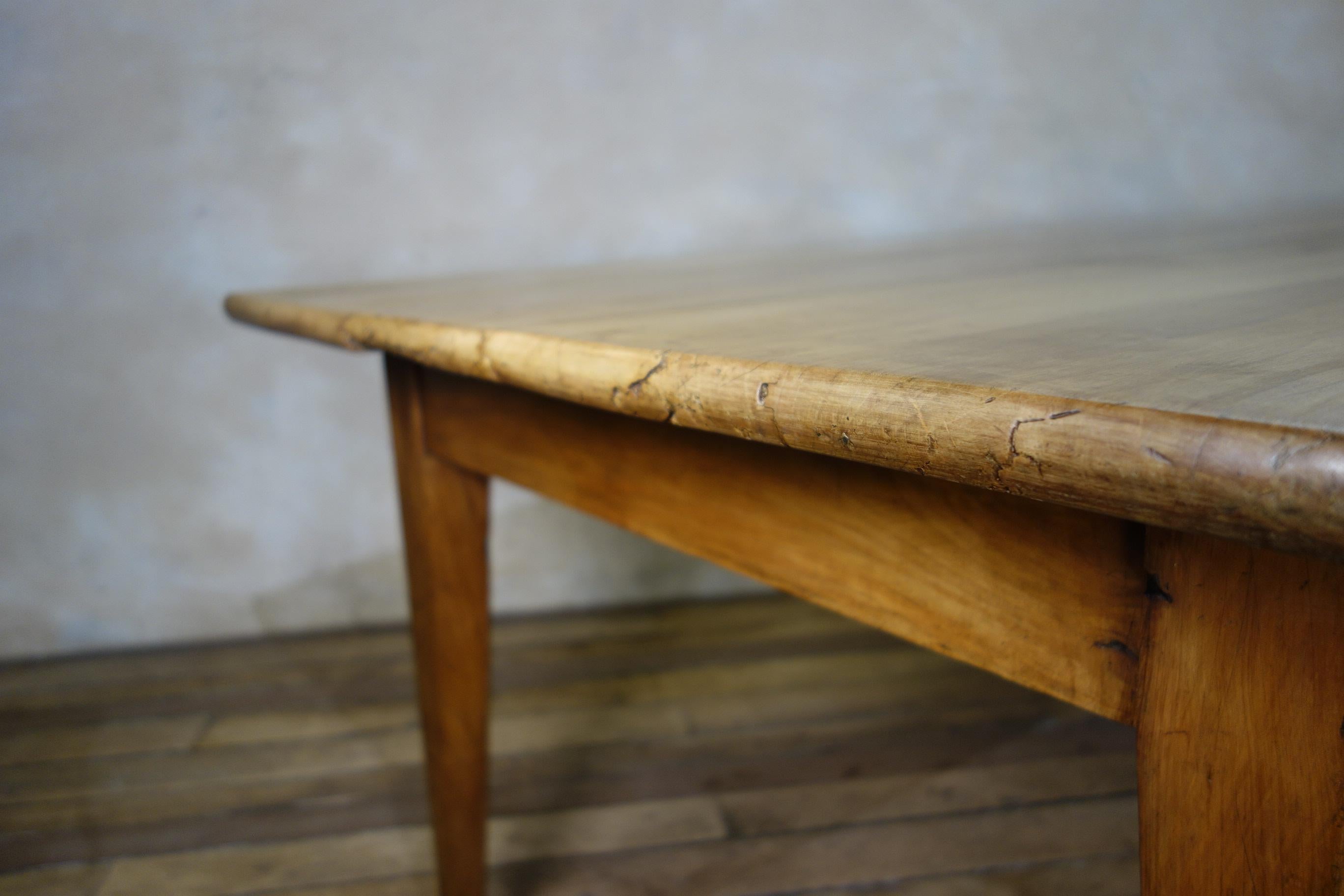 Large 19th Century French Fruitwood Farmhouse Table 5