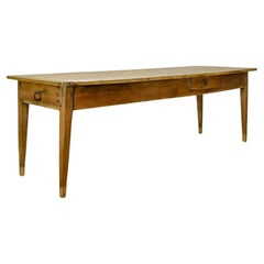A Large 19th Century French Fruitwood Farmhouse Table