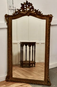 19th Century French Gilt Wall Mirror, Baroque Style, Giltwood Frame