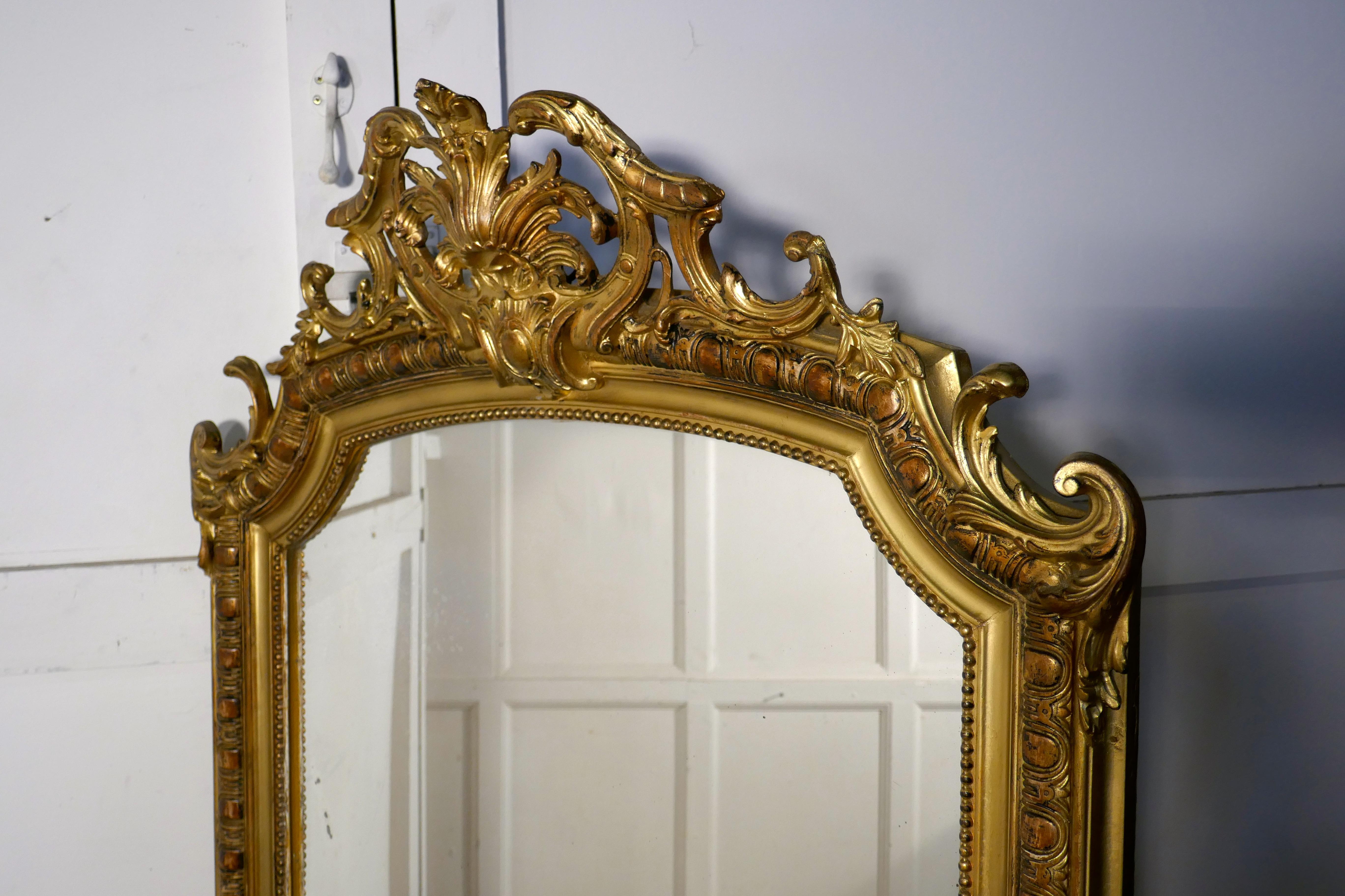 Large 19th Century French Gilt Wall Mirror 2