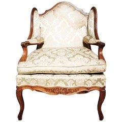 Large 19th Century French Louis XV Style Fauteuil