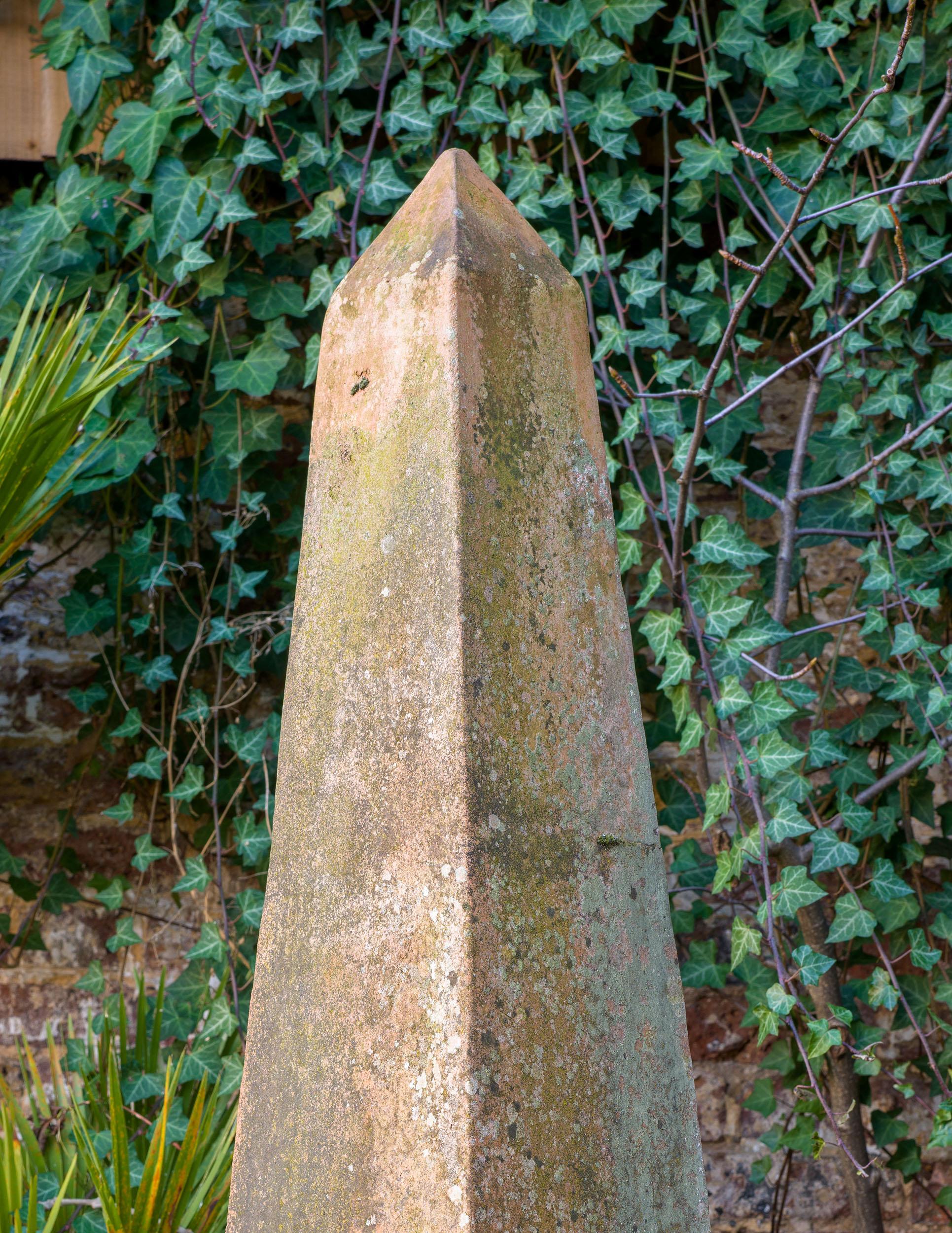 A Large 19th Century Garden Obelisk in Terracotta For Sale 8