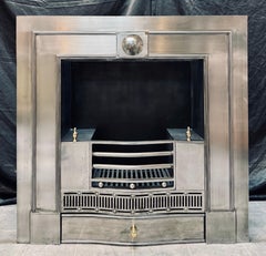A large 19th Century Georgian Manner Polished
Steel Fireplace Insert.