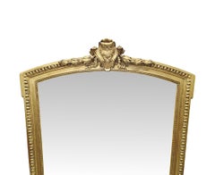A Large 19th Century Giltwood Overmantel or Hall Mirror With Central Cartouche