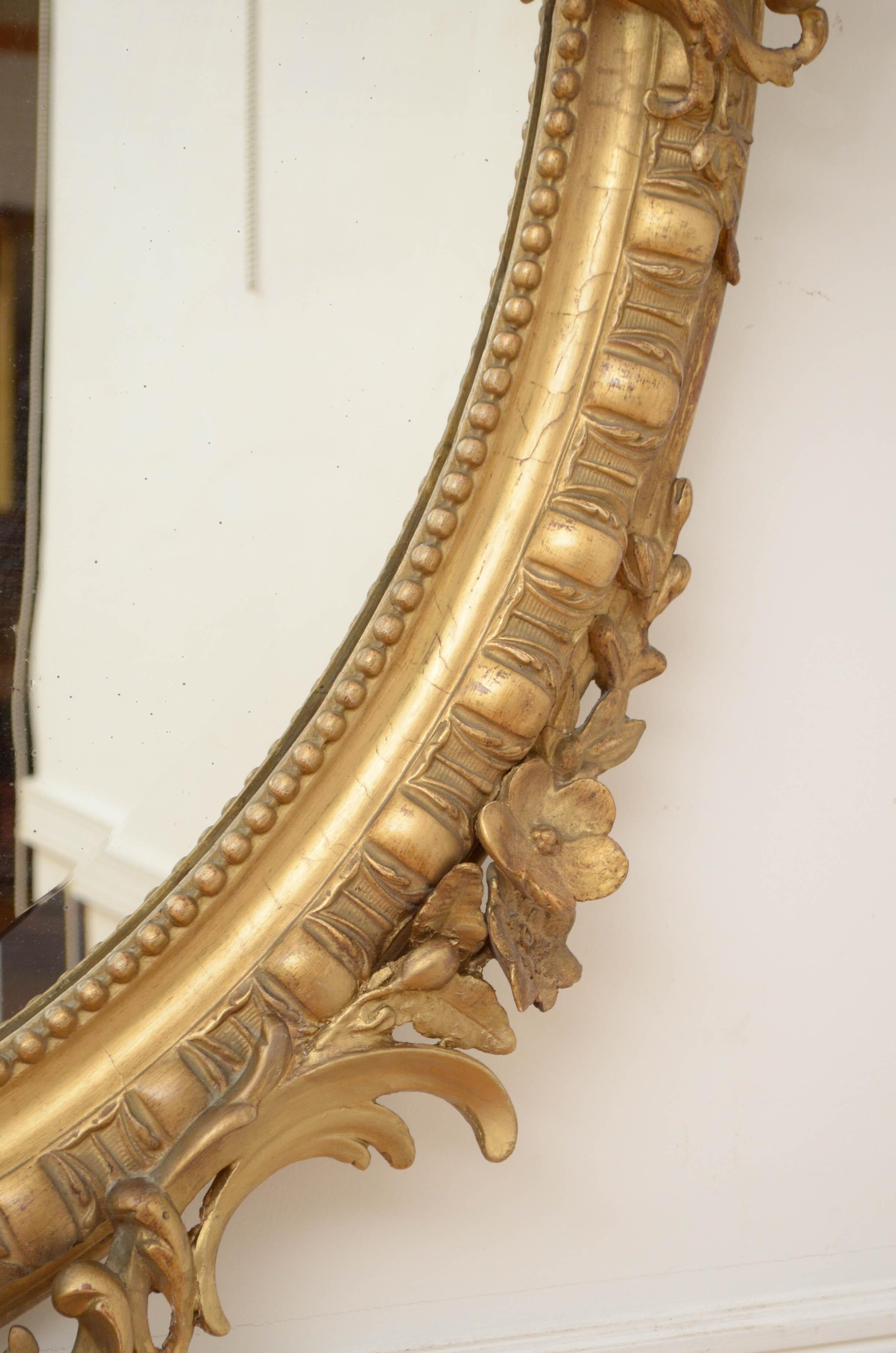 Large 19th Century Giltwood Wall Mirror 4