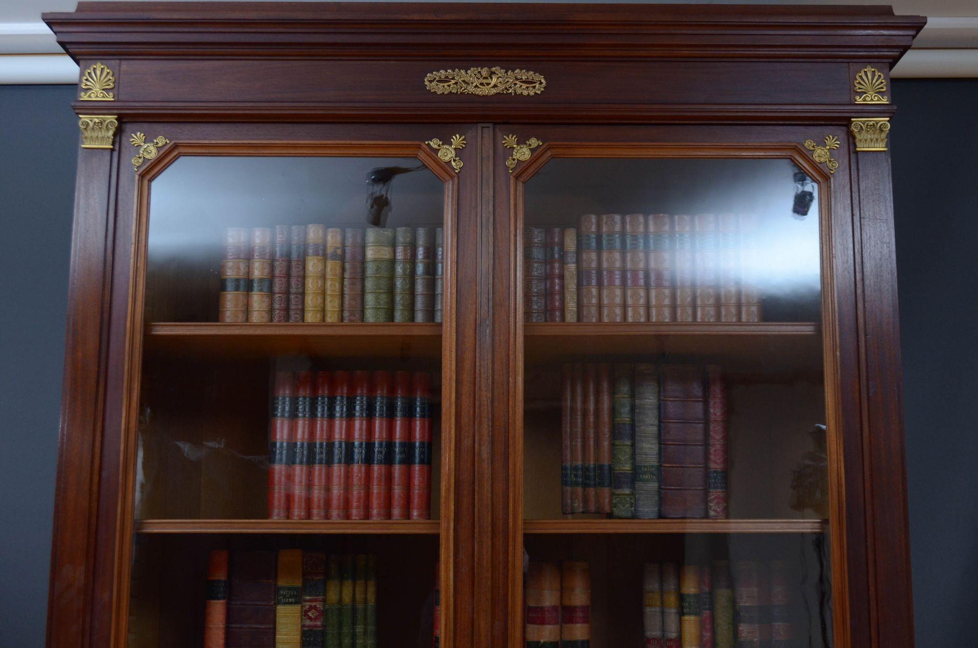 A Large 19th Century Glazed Bookcase For Sale 5