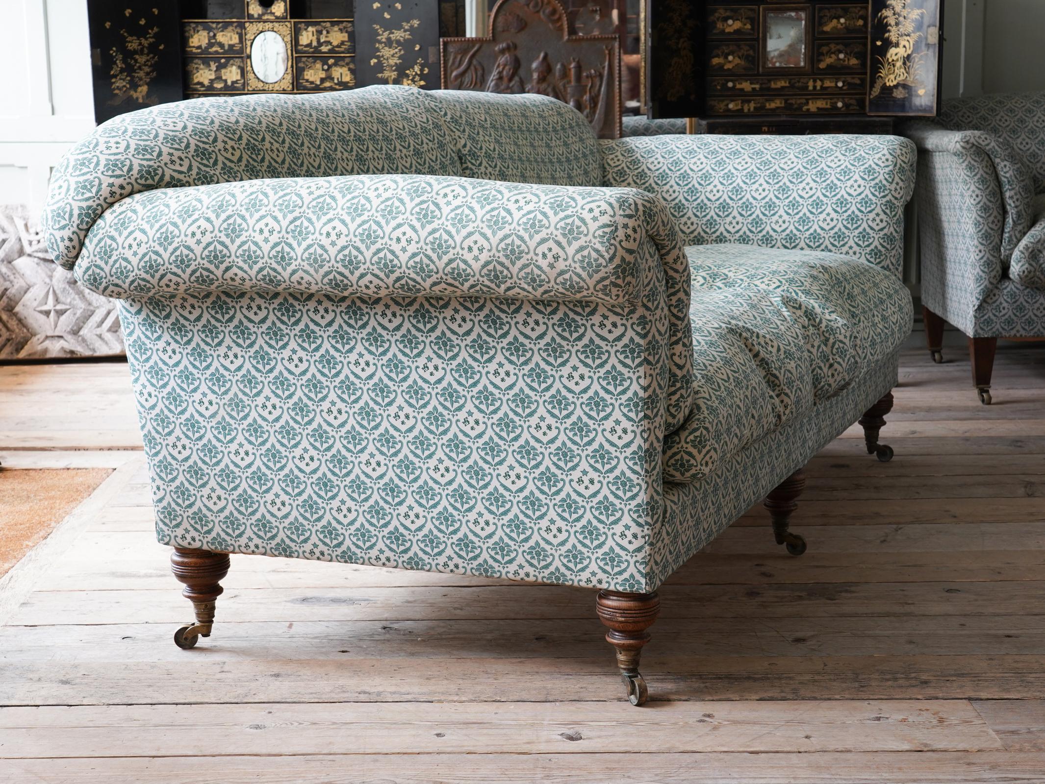 Large 19th Century Howard & Sons Wimborne Sofa 3