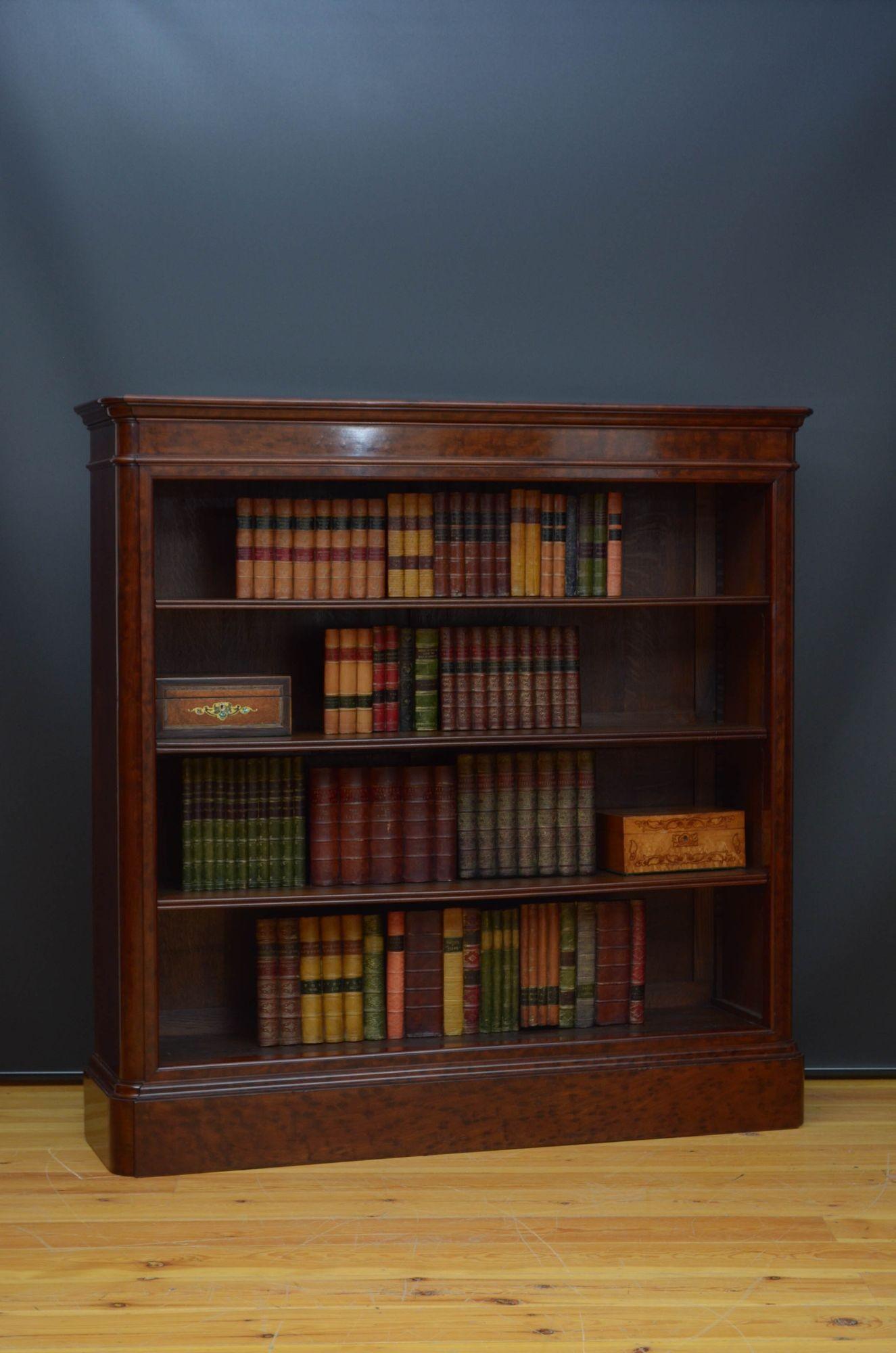 French A Large 19th Century Mahogany Open Bookcase For Sale