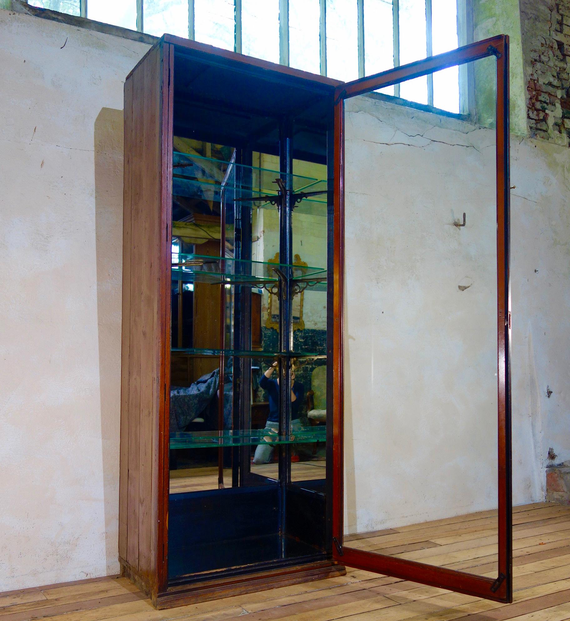 Large 19th Century Mahogany Shop Display Cabinet 4