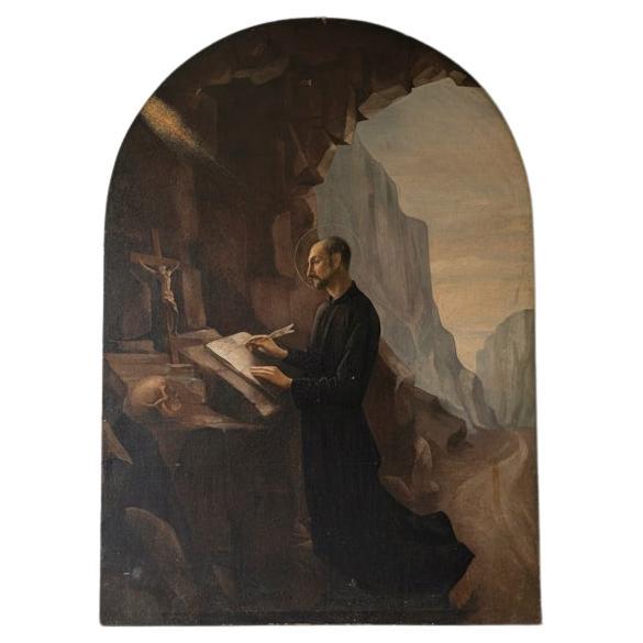 A Large 19th Century Religious Oil on Canvas