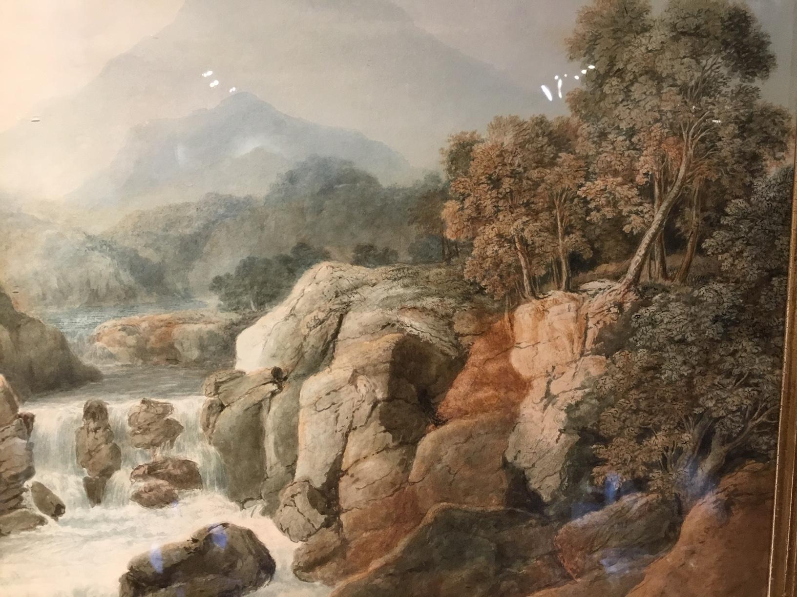 Late 19th Century Large 19th Century Scottish Landscape Watercolor For Sale