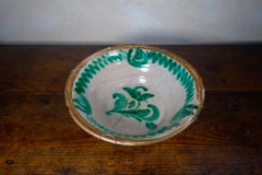 Large 19th Century Spanish Dairy Bowl Granada Lebrillo Earthenware