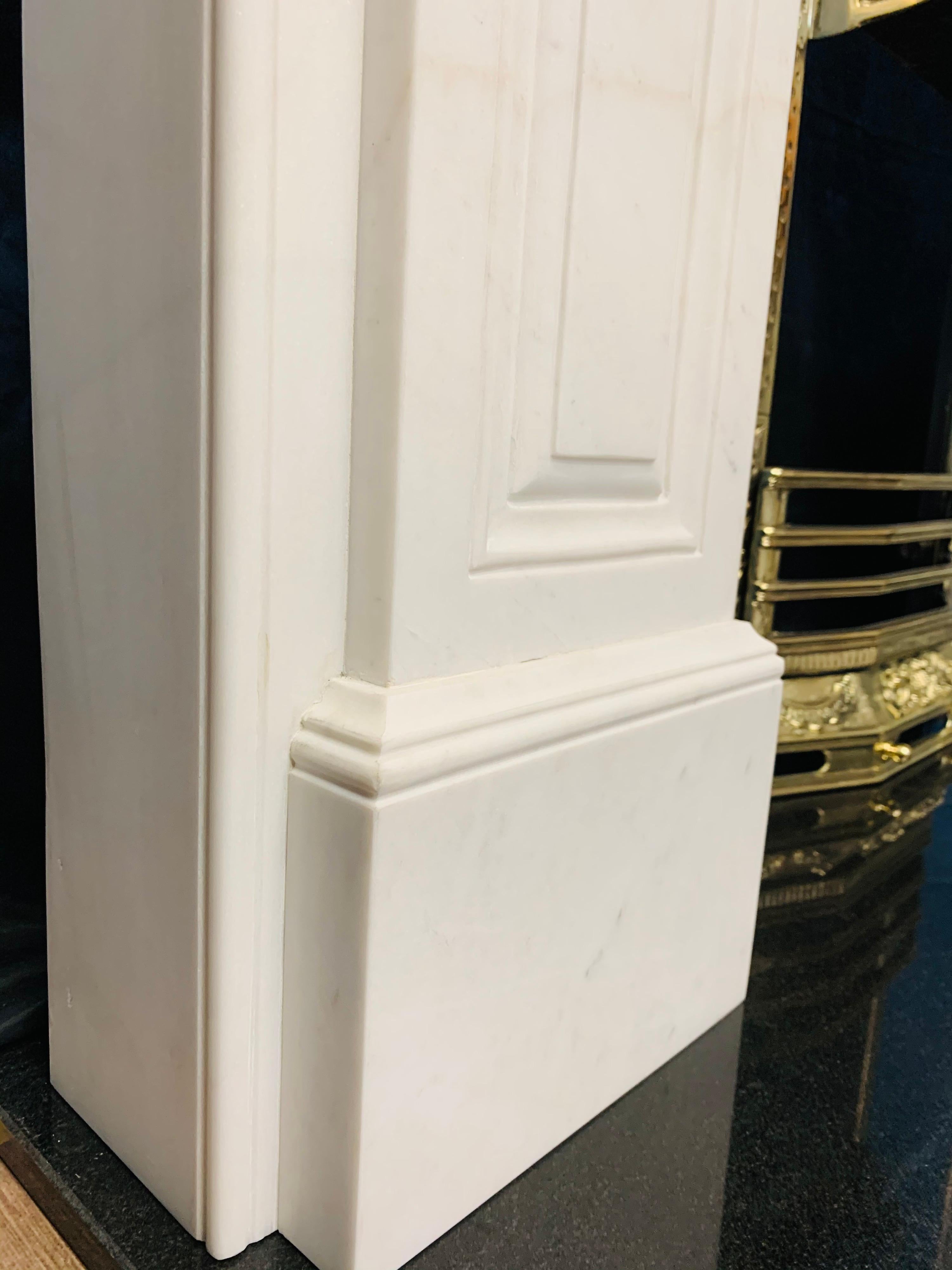 Large 19th Century Style Statuary Marble Corbel Fireplace Surround For Sale 6