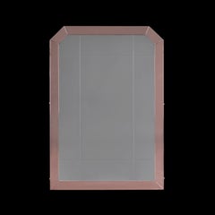 A Large 20th Century Art Deco Peach Glass Mirror