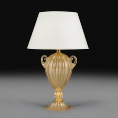 Eine große Lampe aus goldenem Murano-Glas aus dem 20. Jahrhundert von Alberto Dona
