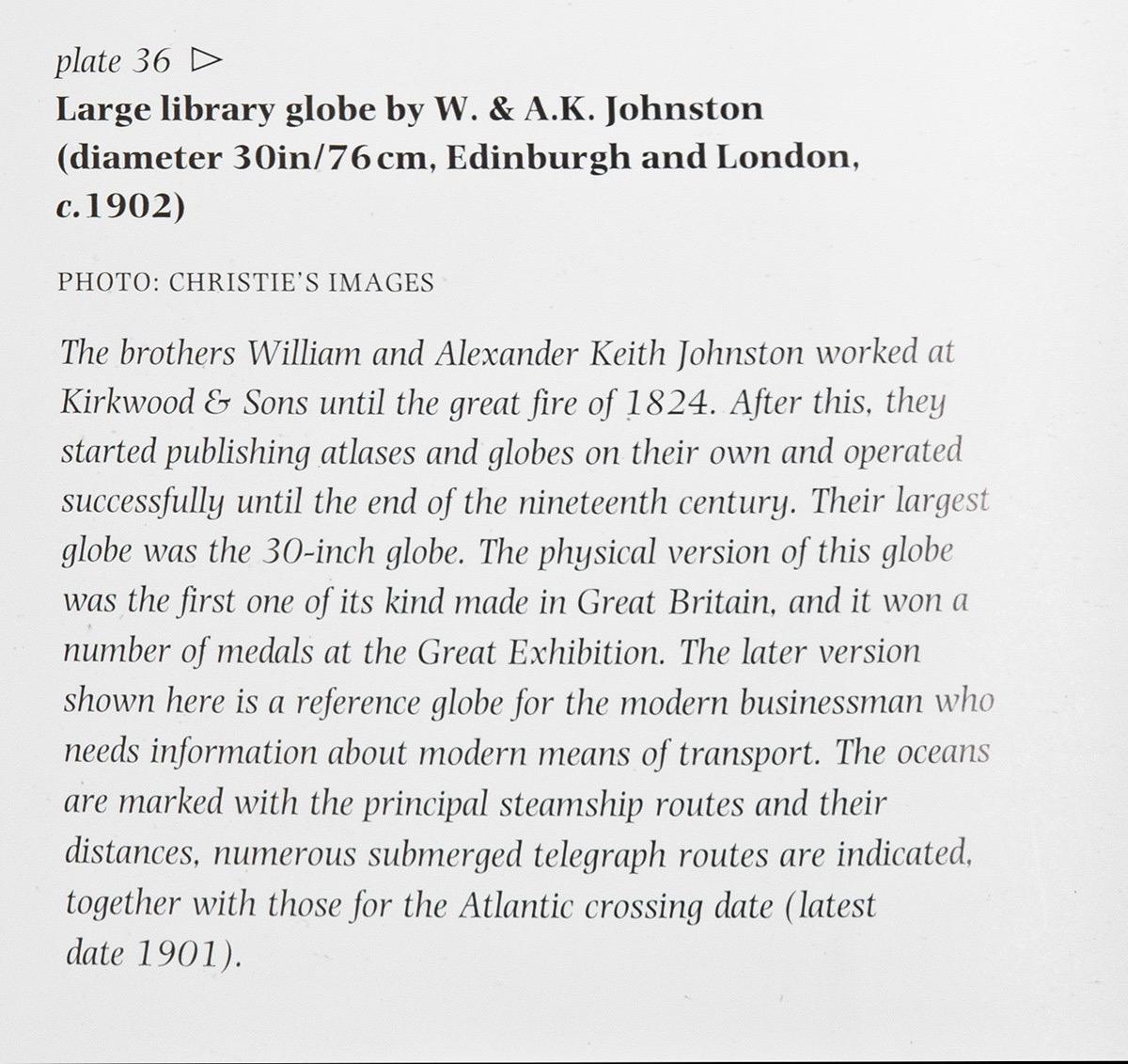 Un grand W. & . globe de la bibliothèque A. K. Johnston en vente 5