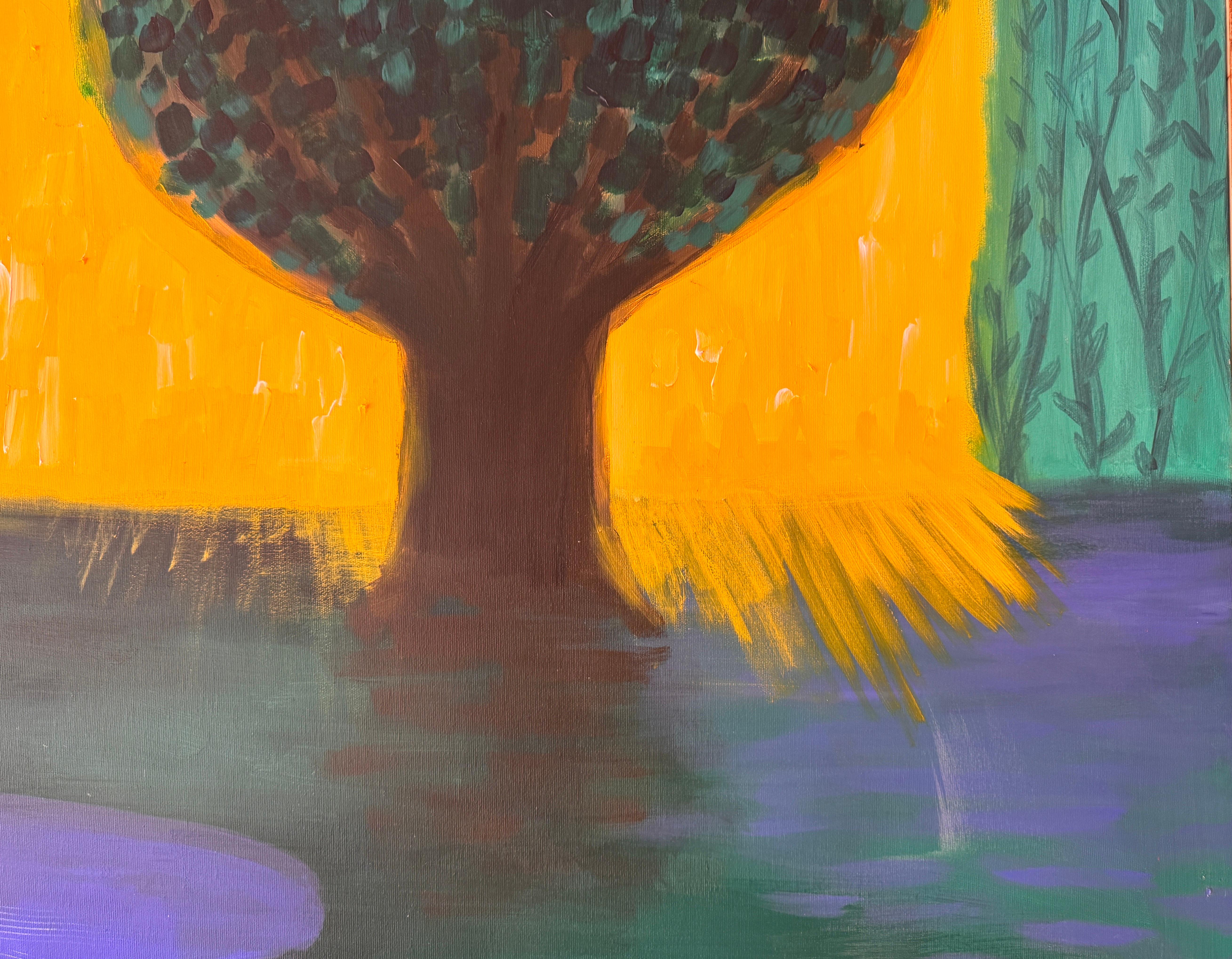 A fantastic acrylic on canvas painting by the acclaimed florentine artist Virginia Panichi . Titled in reverse 