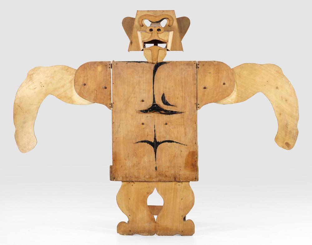 Italiano Un grande gorilla regolabile in legno di Luigi Nervo in vendita