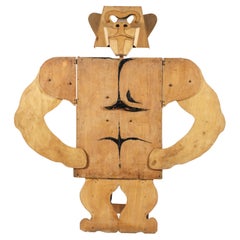 Grande gorilla réglable en bois de Luigi Nervo