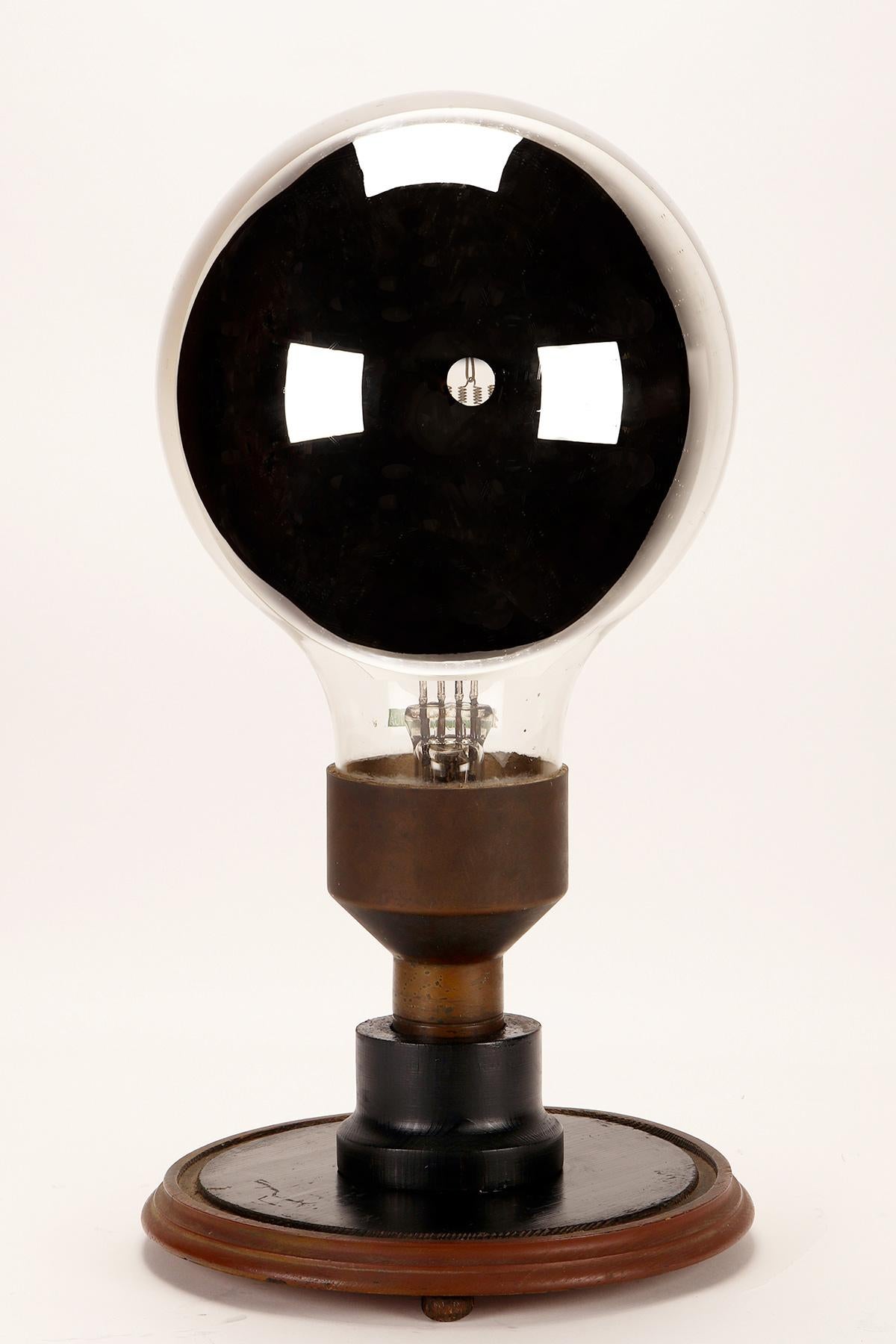 Metal Large Airport Light Bulb, Italy, circa 1930 For Sale