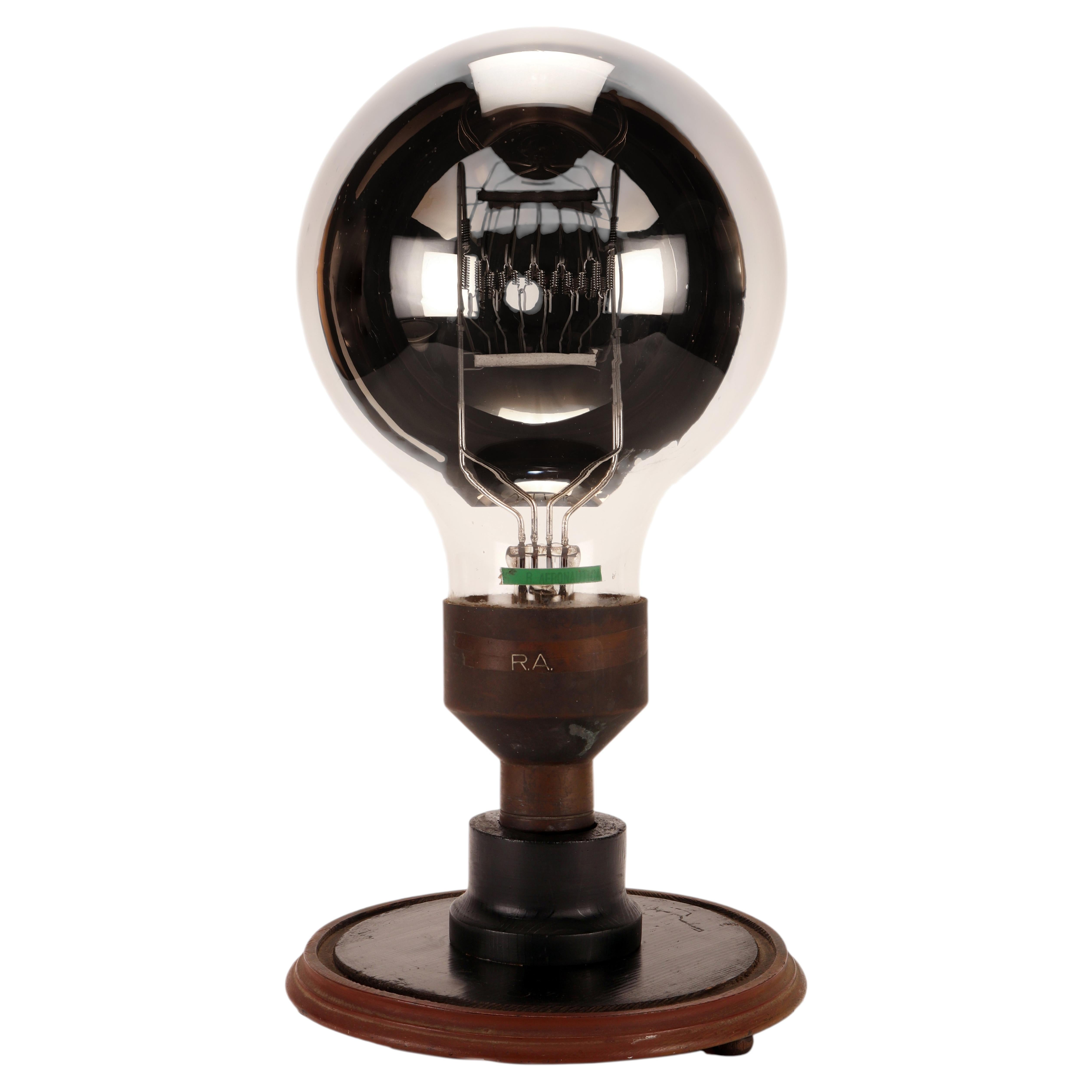A large airport light bulb of the RA Regia Aereonautica, Italy circa 1930.