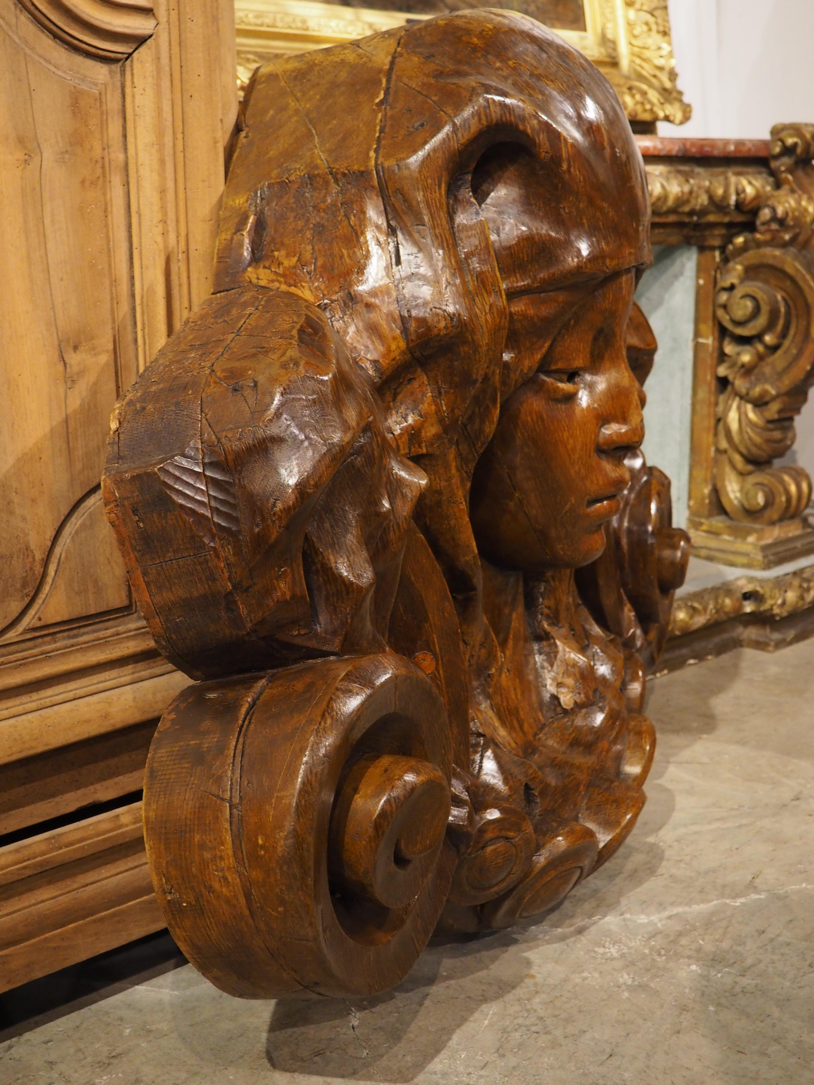A Large and Decorative Carved Wooden Boiserie Element from France, Late 1800s For Sale 8