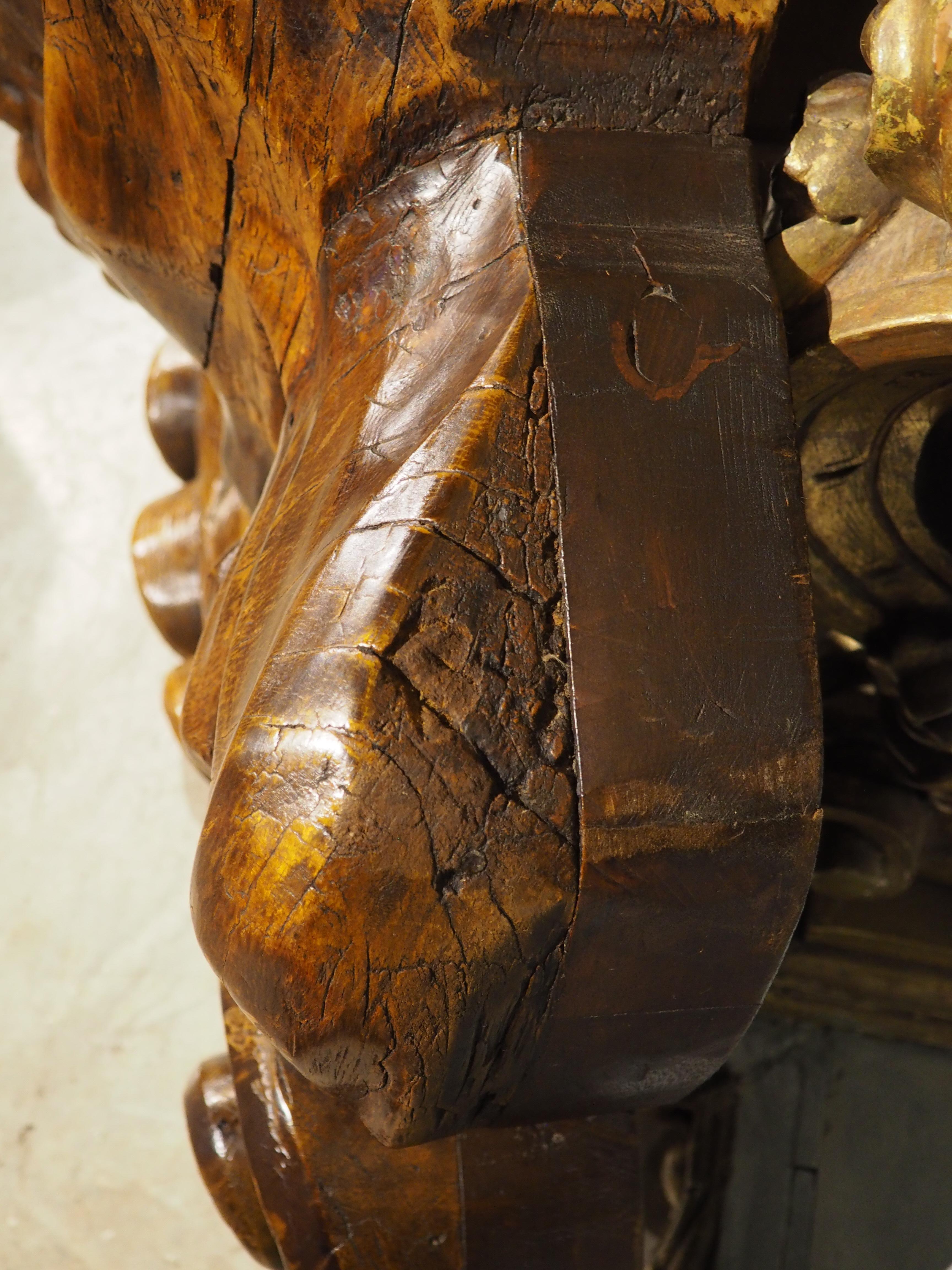 A Large and Decorative Carved Wooden Boiserie Element from France, Late 1800s For Sale 10