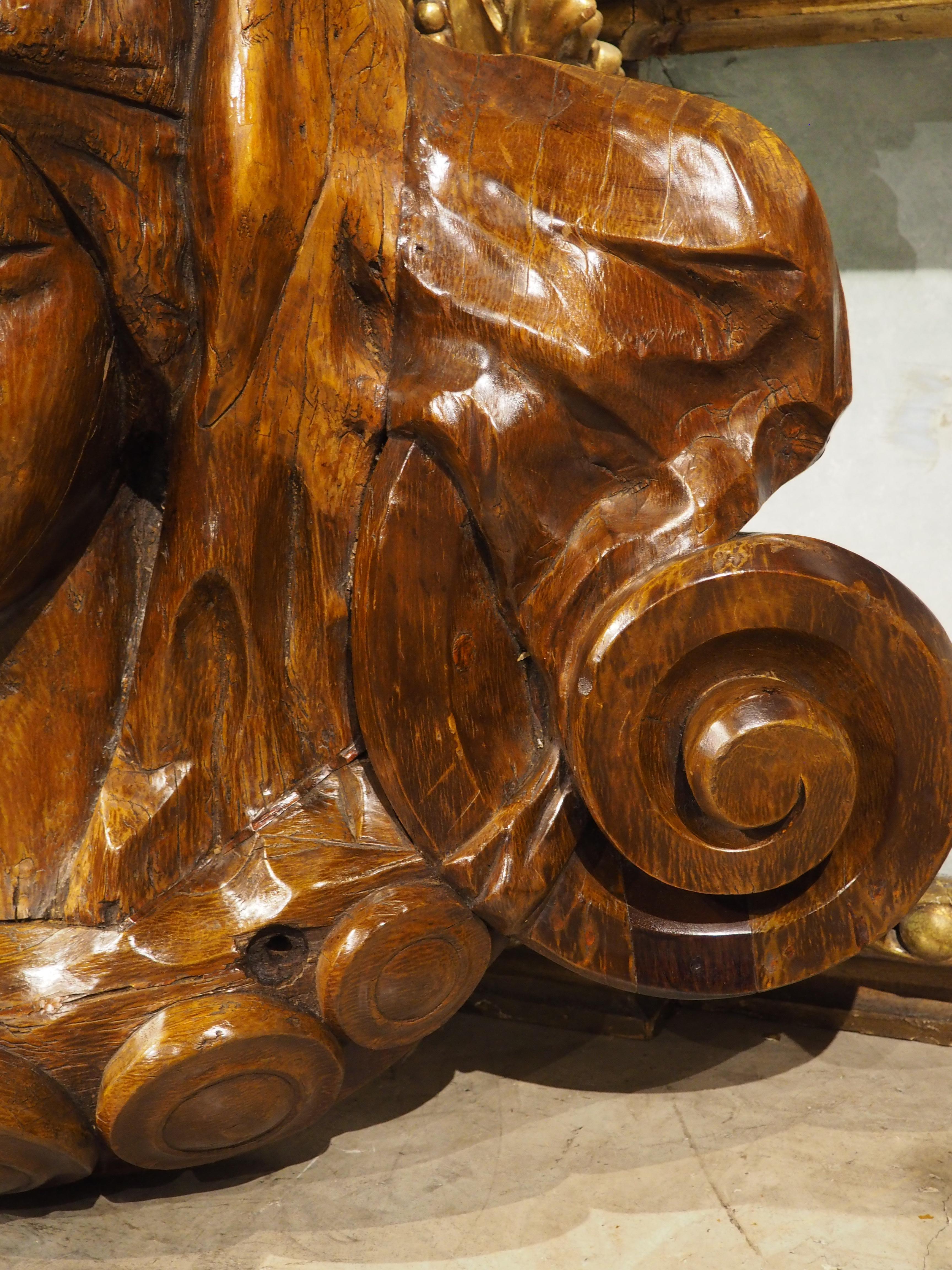 A Large and Decorative Carved Wooden Boiserie Element from France, Late 1800s For Sale 13