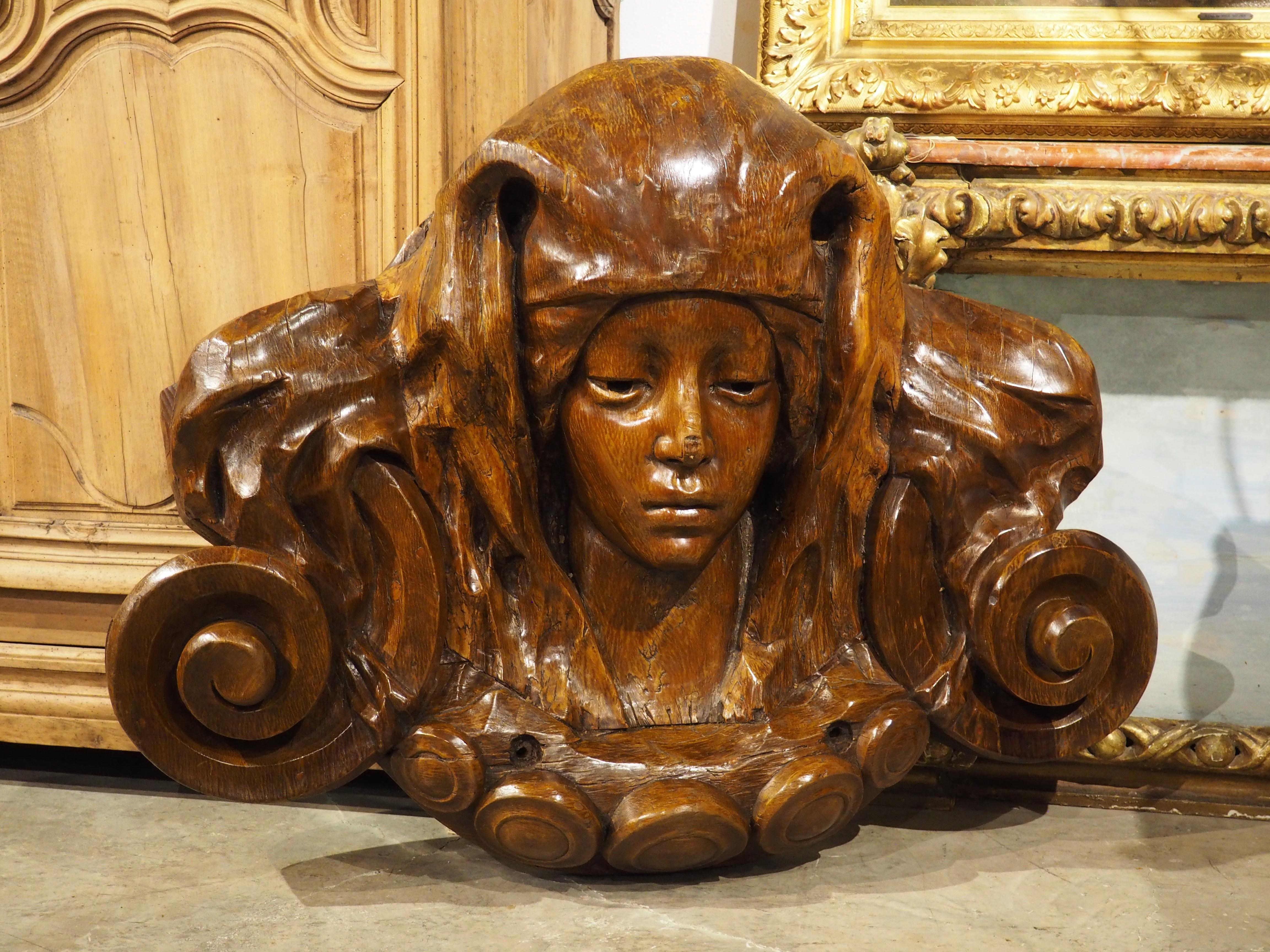 A Large and Decorative Carved Wooden Boiserie Element from France, Late 1800s For Sale 14