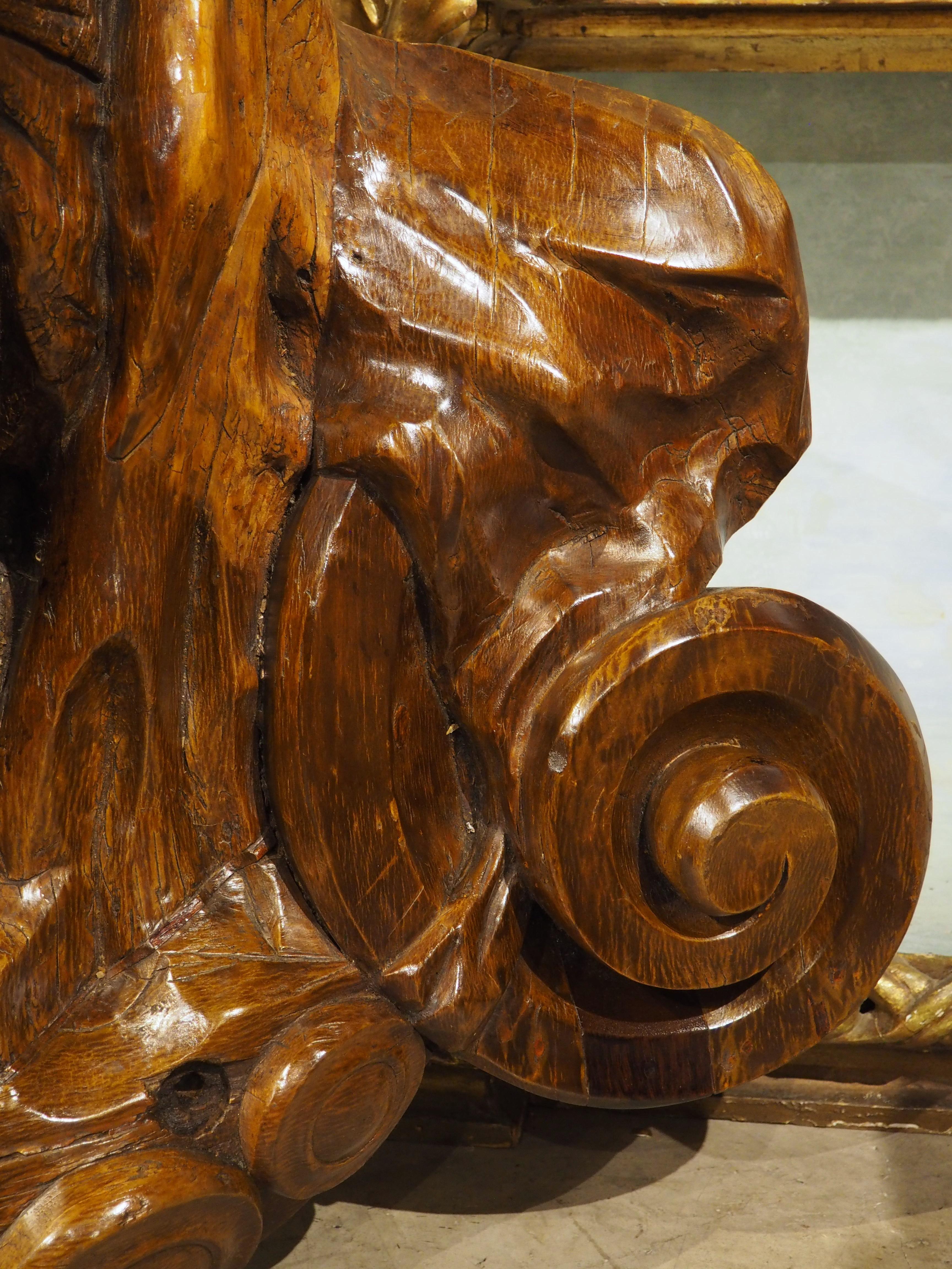 A Large and Decorative Carved Wooden Boiserie Element from France, Late 1800s For Sale 1
