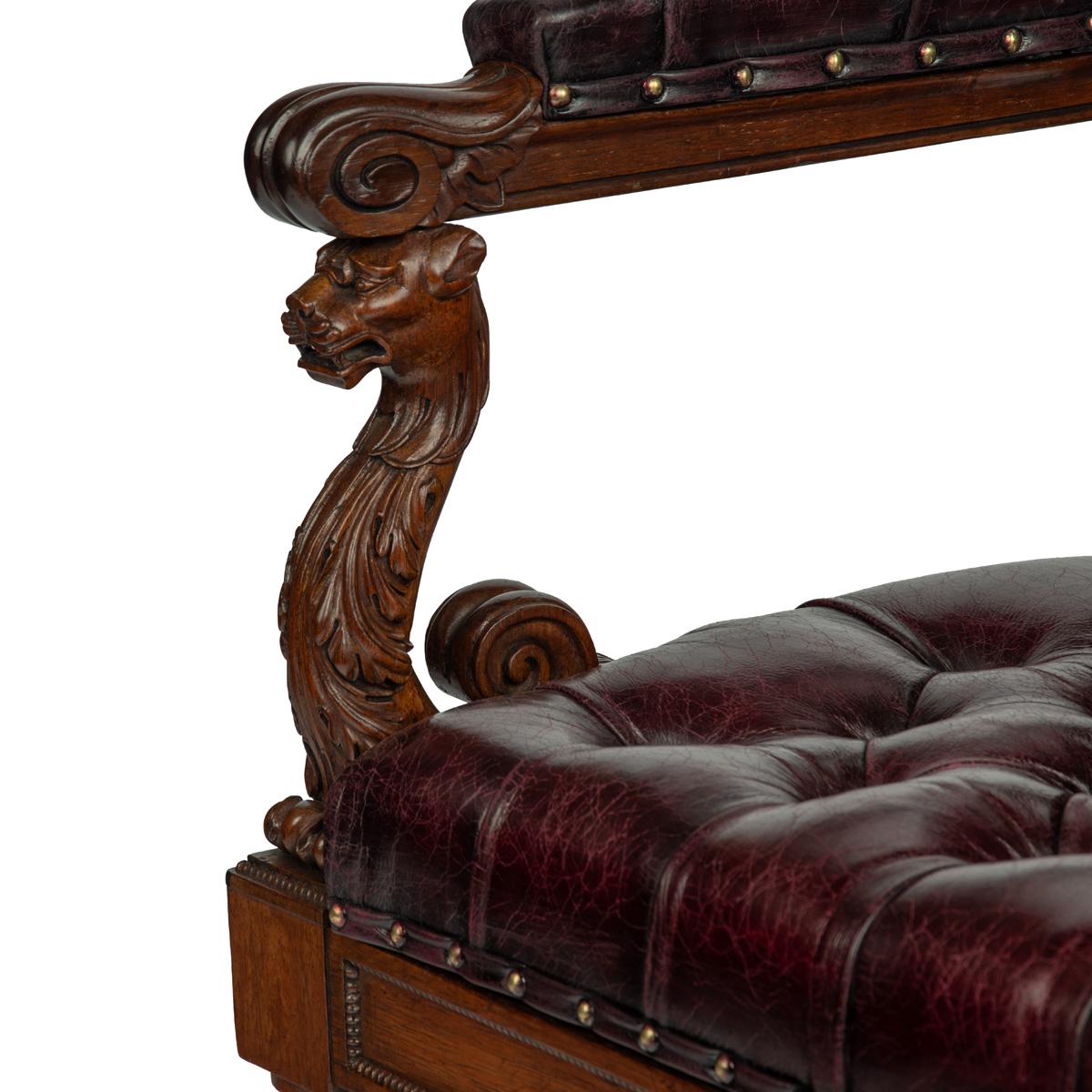 XIXe siècle Une grande et belle paire de fauteuils Regency en bois de rose en vente