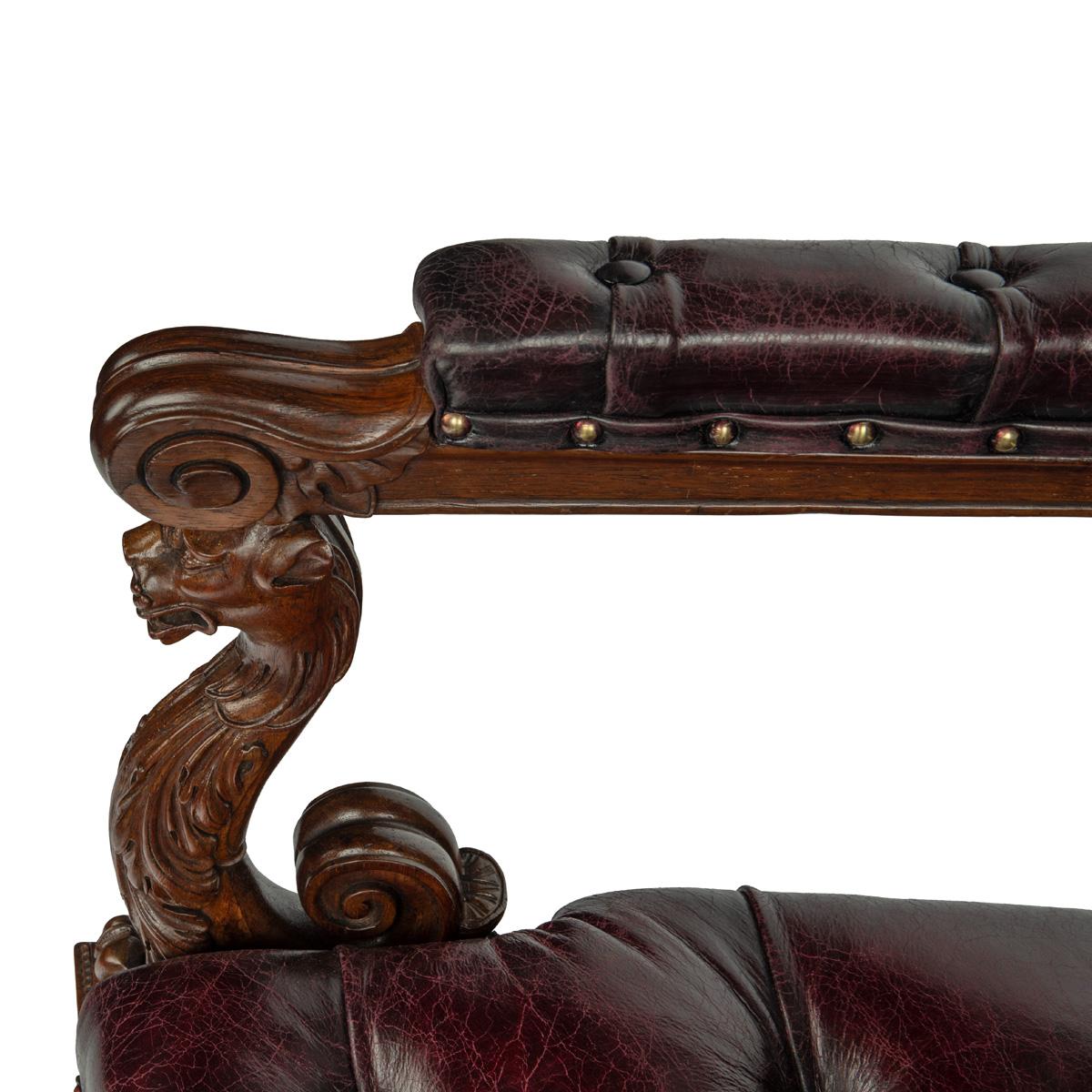 Une grande et belle paire de fauteuils Regency en bois de rose en vente 3