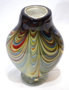 Eine große und schwere Murano mundgeblasen Ripple Glas Vase