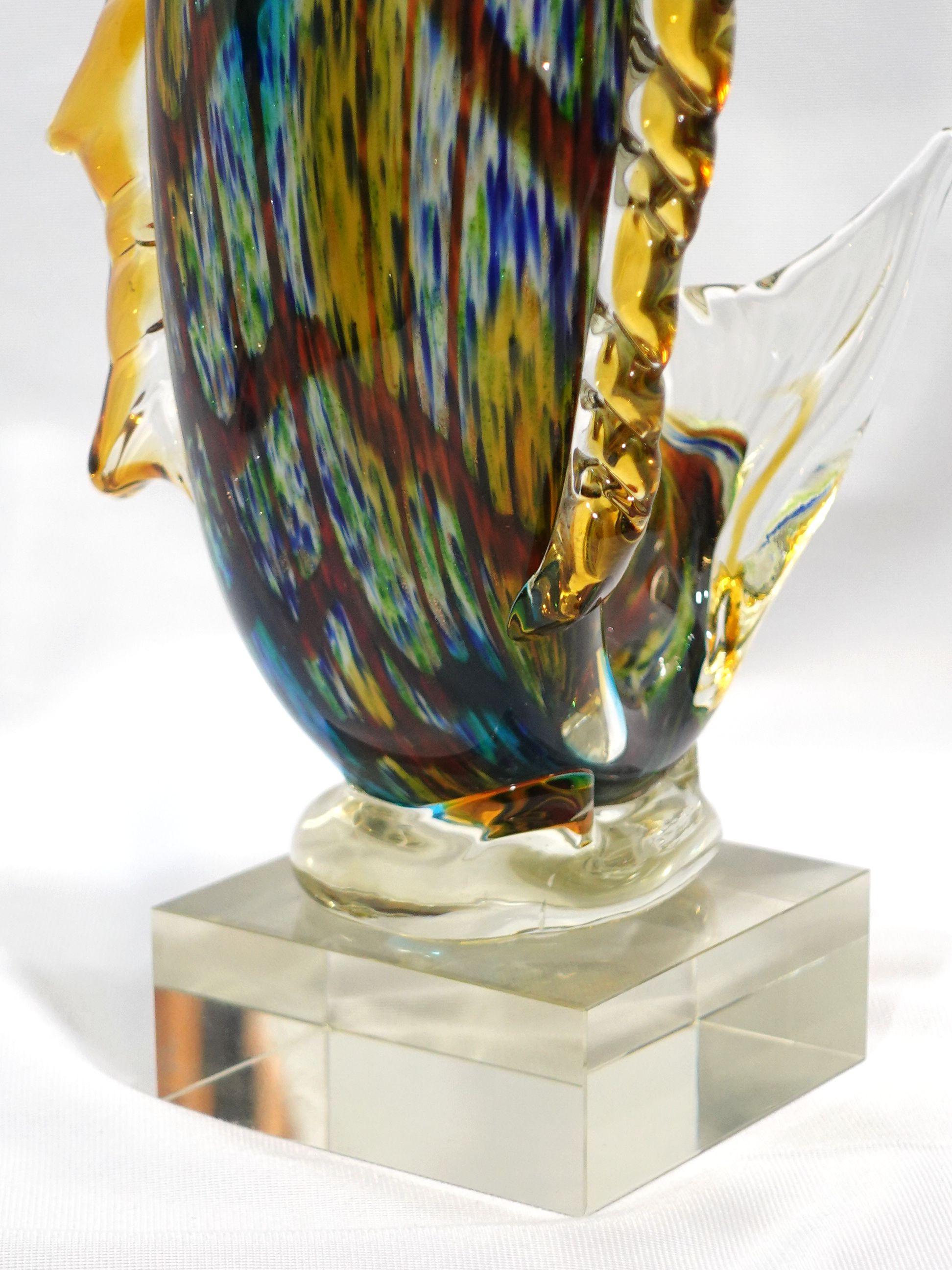 A Large and Heavy Murano Style Art Glass SailFish For Sale 4