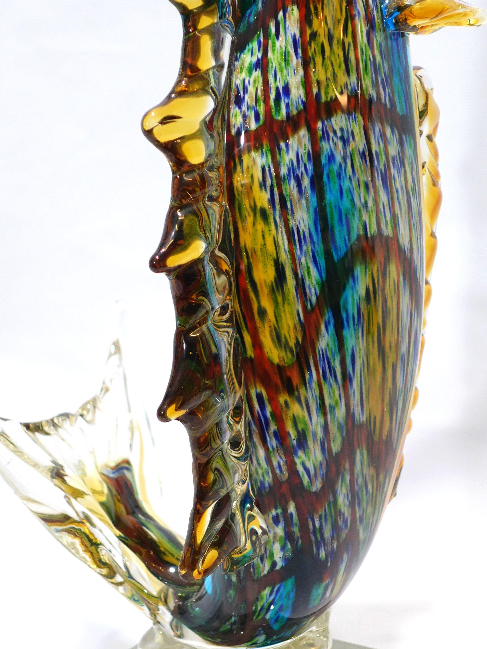 A Large and Heavy Murano Style Art Glass SailFish For Sale 8
