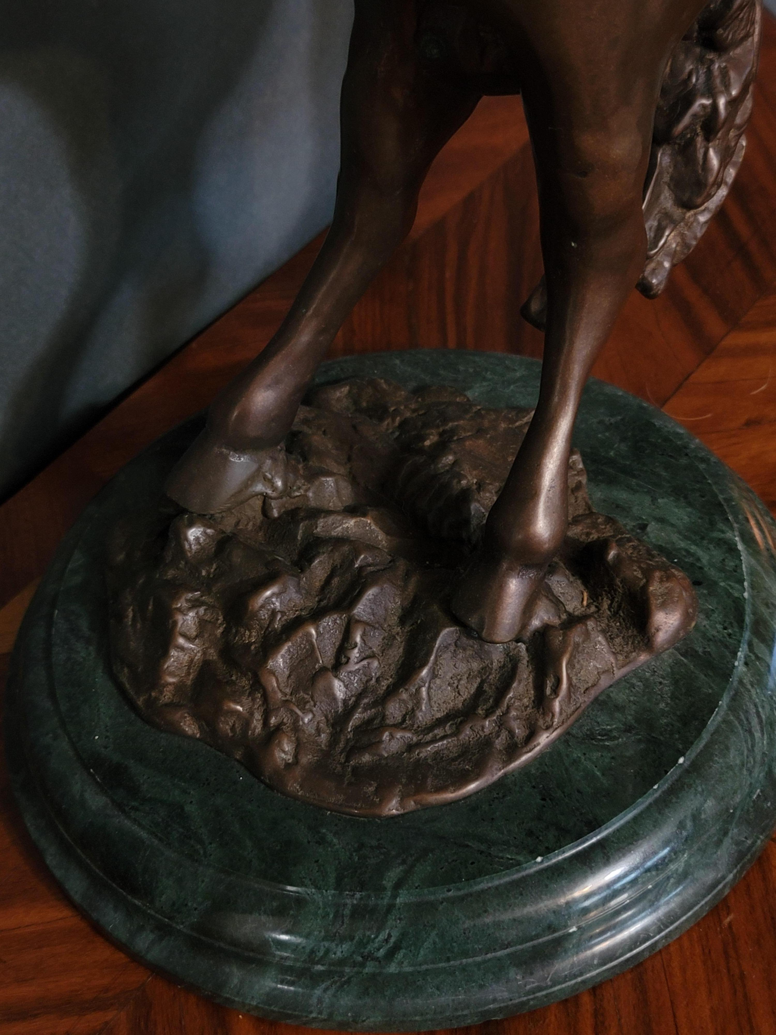 Hand-Crafted Large and Heavy of Bronze Horse Sculpture For Sale