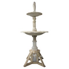 A Large and Important Early 20th Century Italian White Carrara Marble Fountain