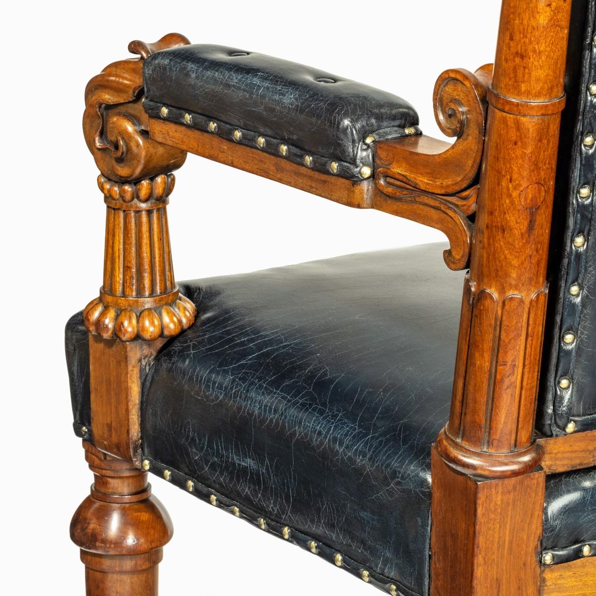 Large and Imposing Regency Nautical Chair Made for the Alliance Assurance Comp For Sale 10